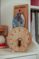 Load image into Gallery viewer, Wooden Clock with Activity Sheets
