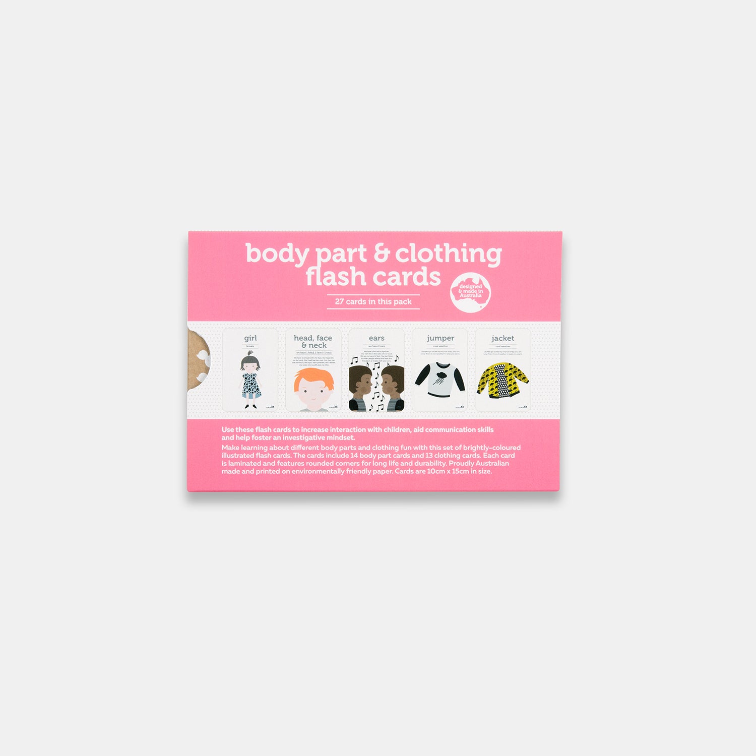 Body Parts and Clothing Flash Cards
