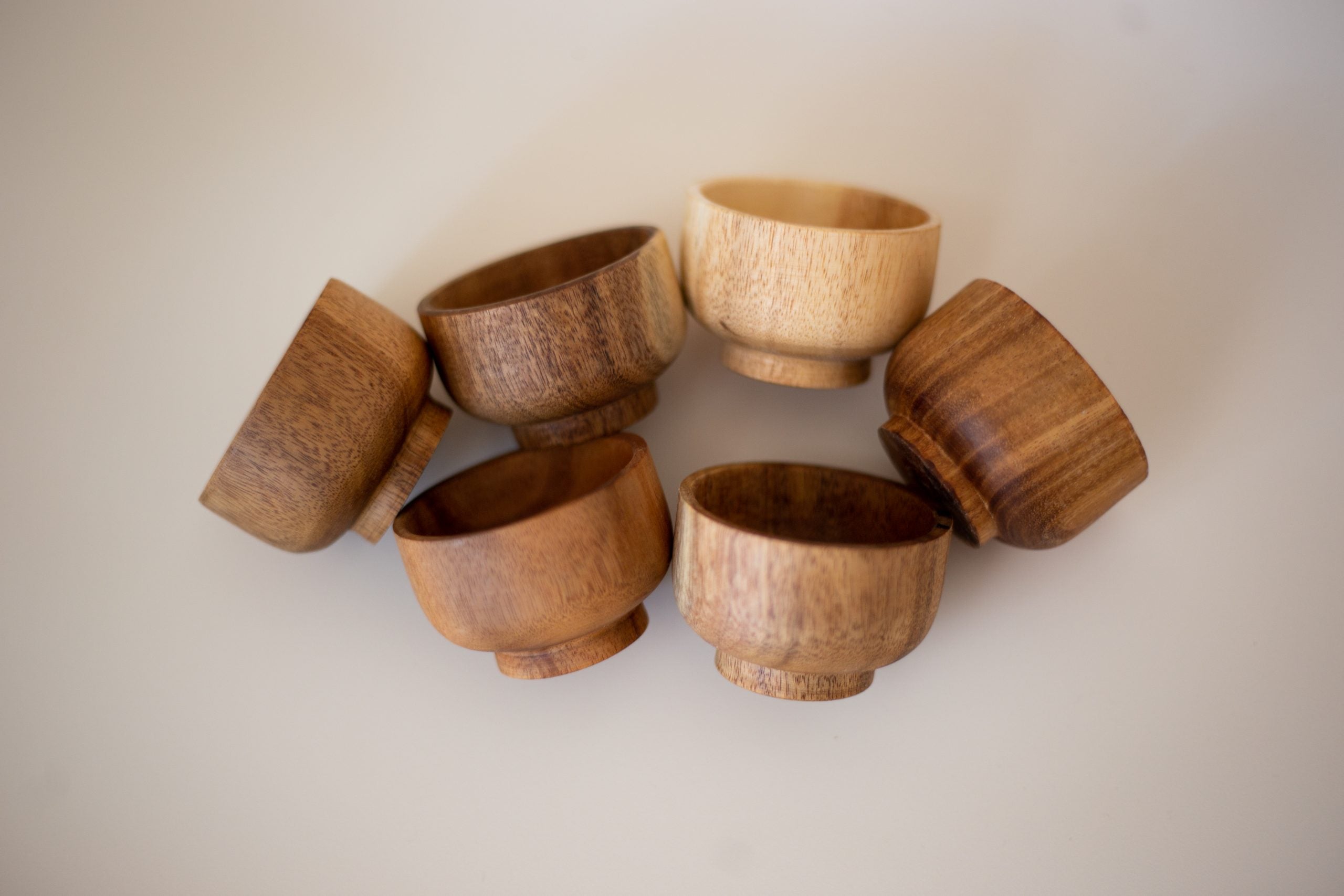 Mini Wooden Bowls set of 6