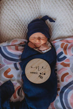 Load image into Gallery viewer, Navy | Organic Muslin Wrap
