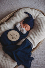 Load image into Gallery viewer, Navy | Organic Muslin Wrap

