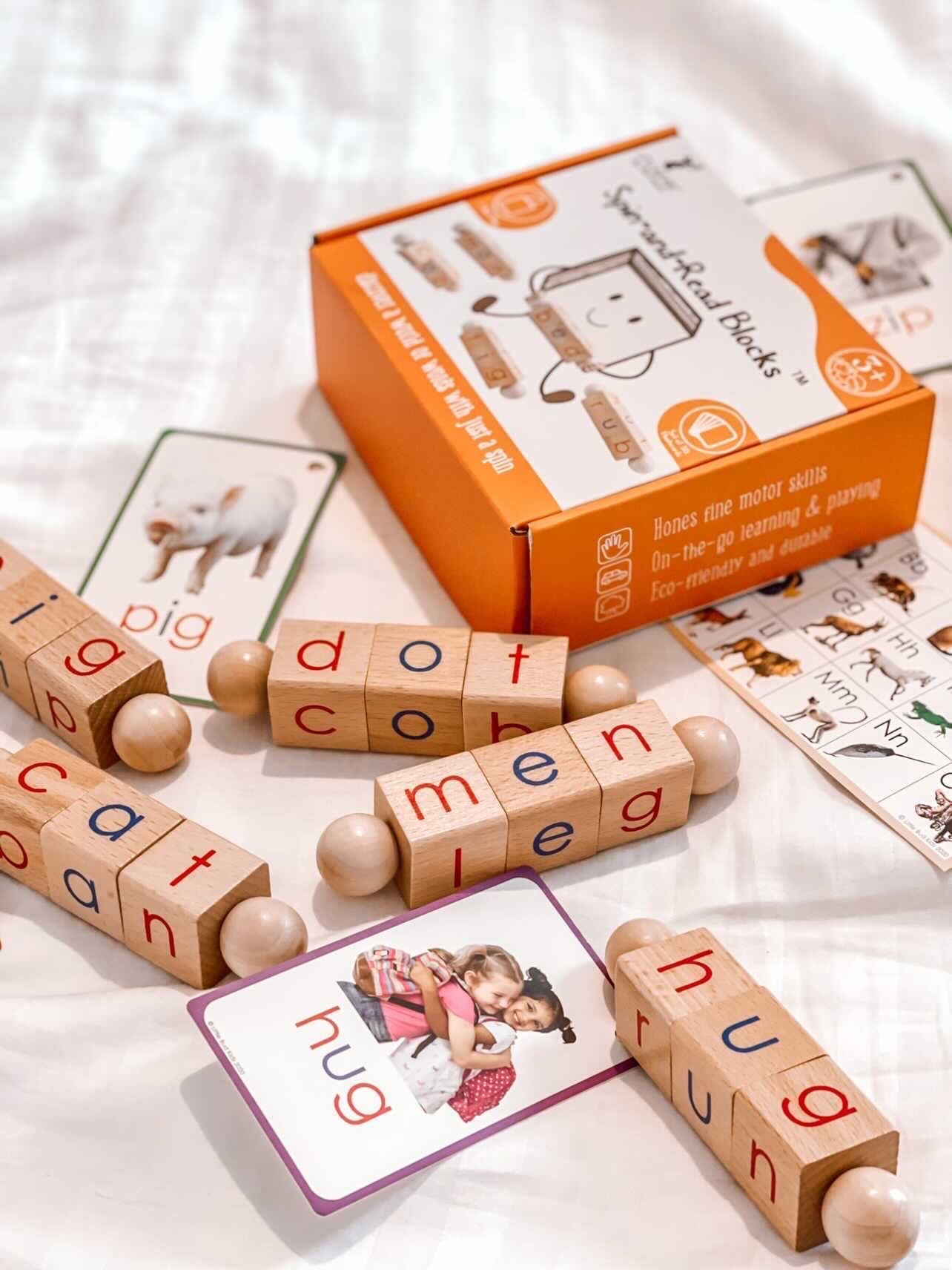 Spin-and-Read Blocks & Flashcards Travel Set