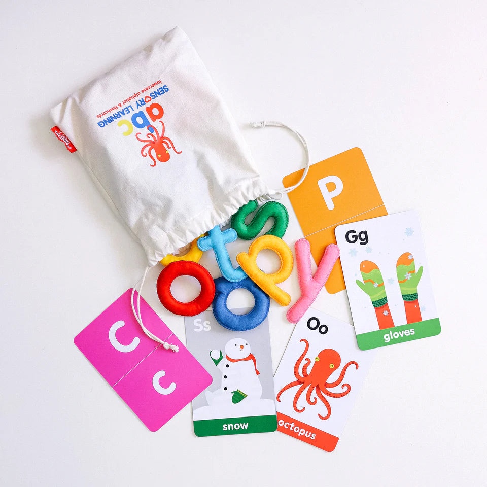 abc lowercase felt alphabet & flashcards