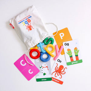 abc lowercase felt alphabet & flashcards