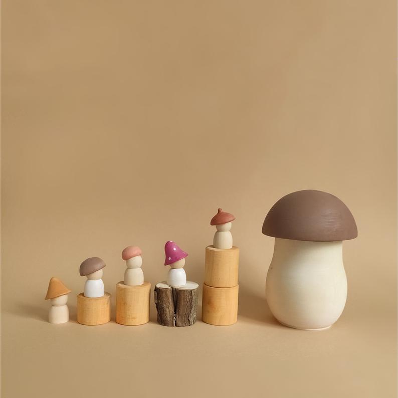 The Mushroom Finger Puppets - Set of 6