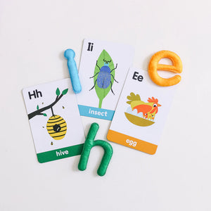 abc lowercase felt alphabet & flashcards