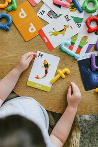 abc lowercase felt alphabet & flashcards