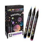 Load image into Gallery viewer, Brush Tip Acrylic Paint Pens - Metallics
